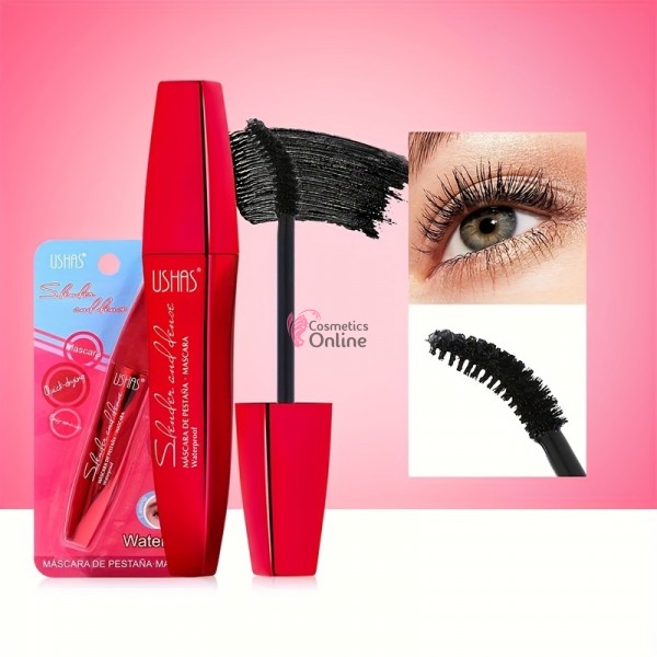 Mascara Waterptoof USHAS pentru gene curbate de 10g - M01 Negru
